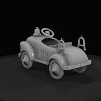 vintage-metal-pedal-car-toy-fire-truck — thumbnail 2