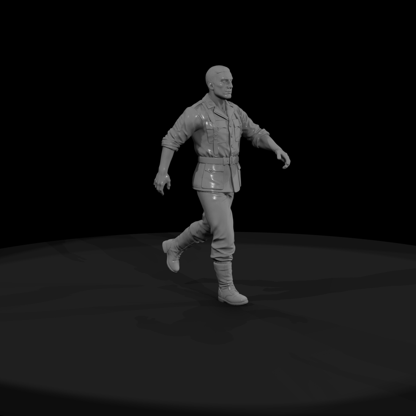 Advancing WWII US GI
