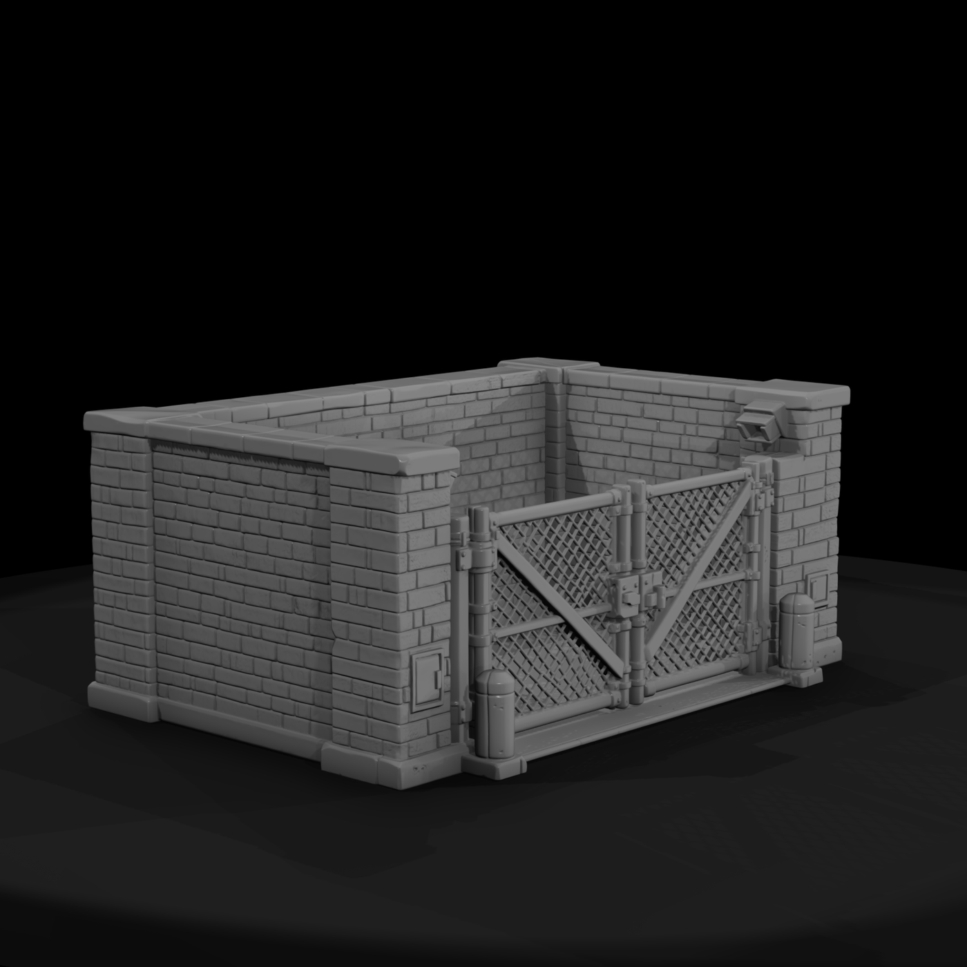 Brick Dumpster Enclosure with Gate