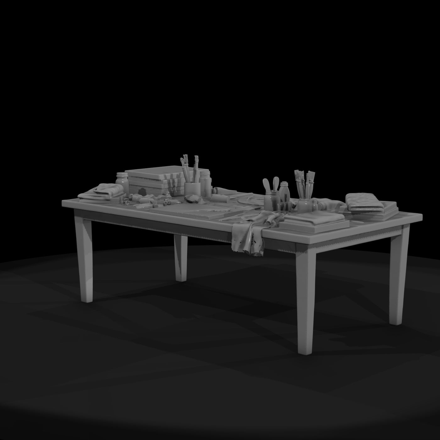 art-supplies-table