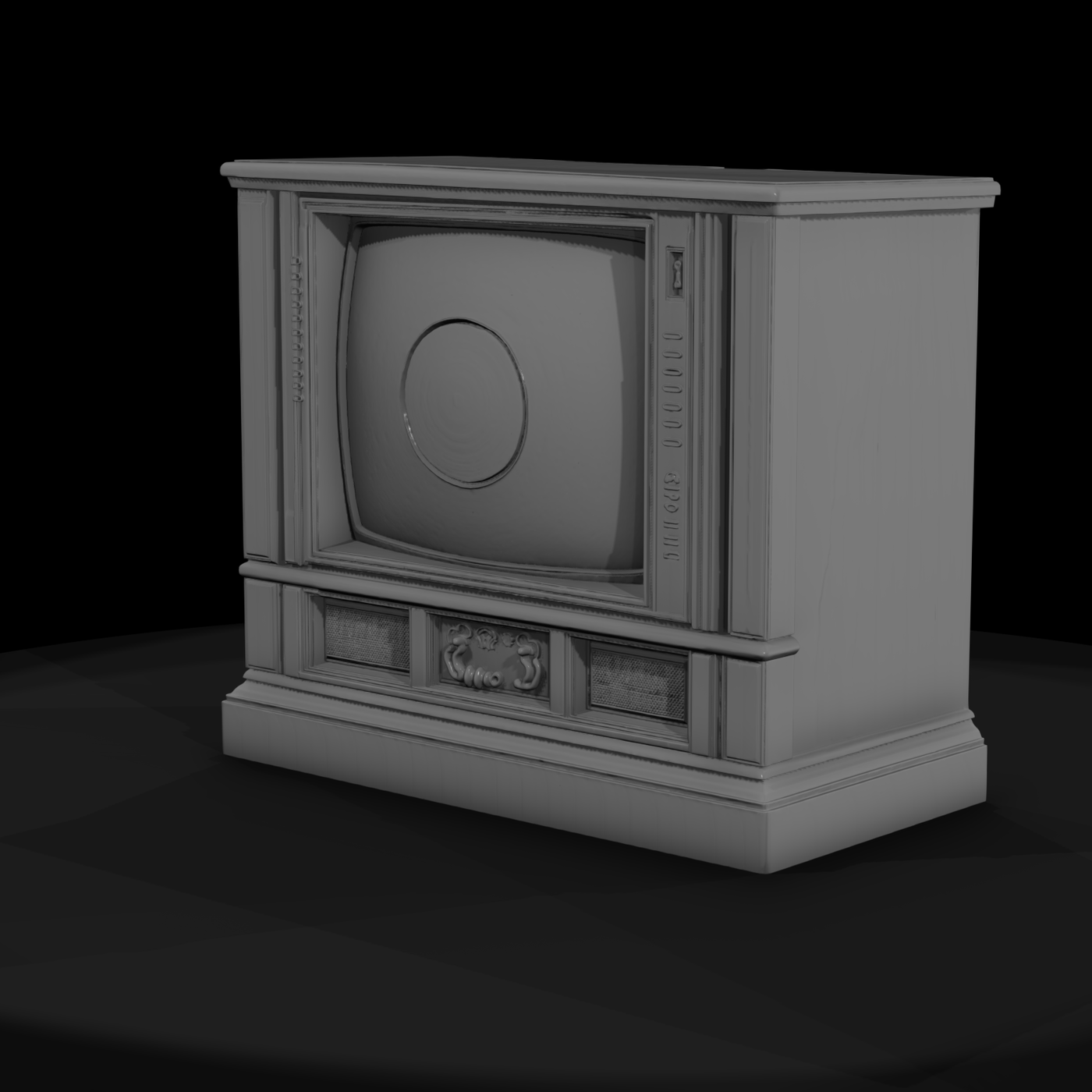 Vintage Wooden Console CRT TV