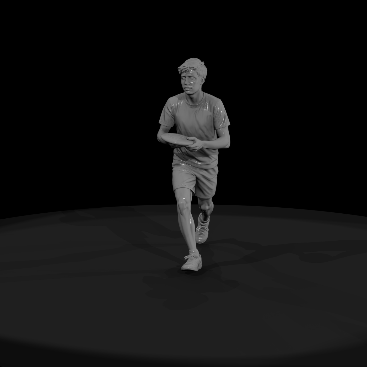 Ultimate Frisbee Player Mid-Throw