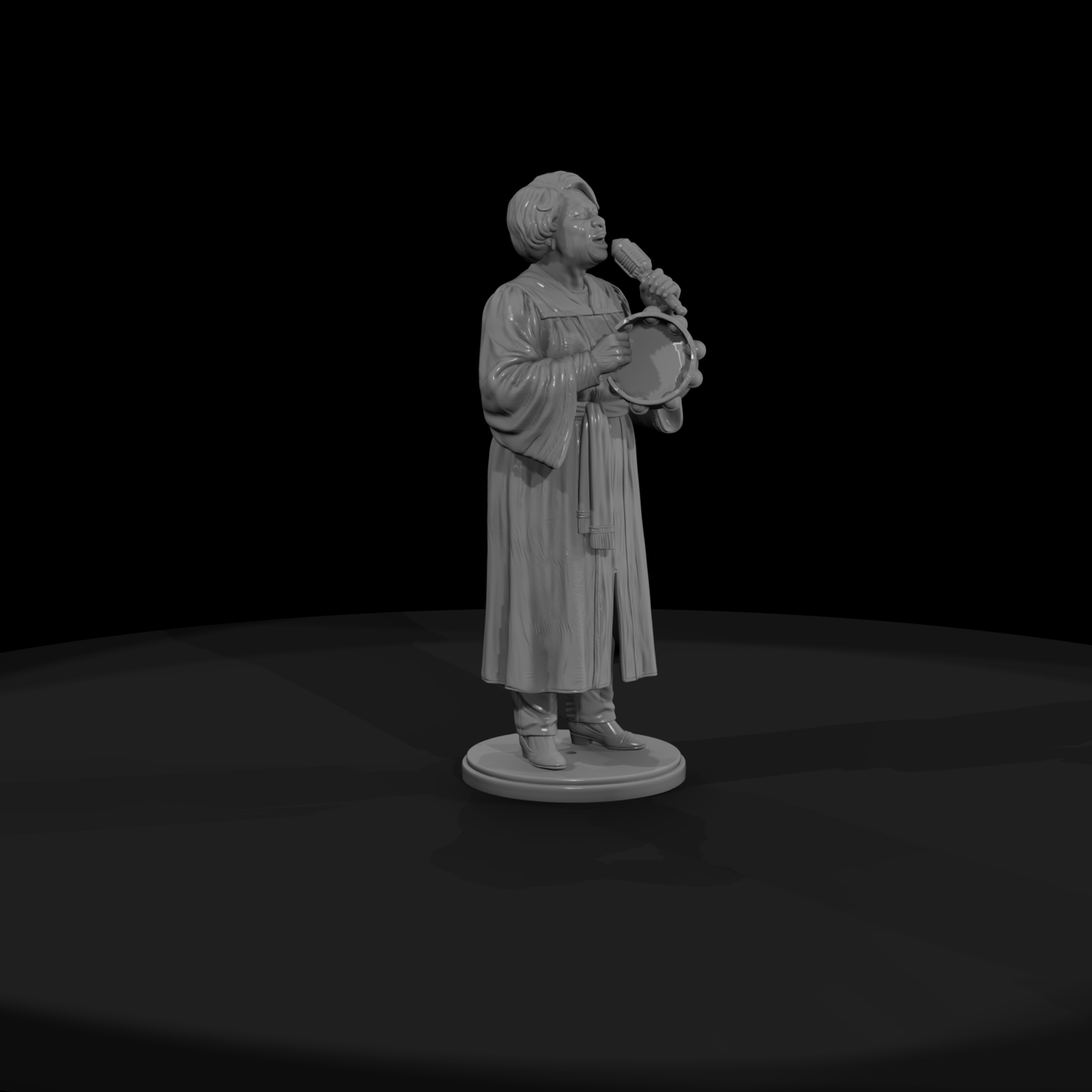 Gospel Singer with Tambourine