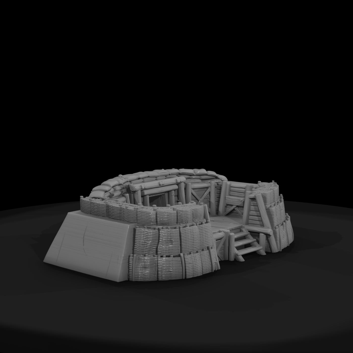 Mil 002 Civil War Earthwork Redoubt