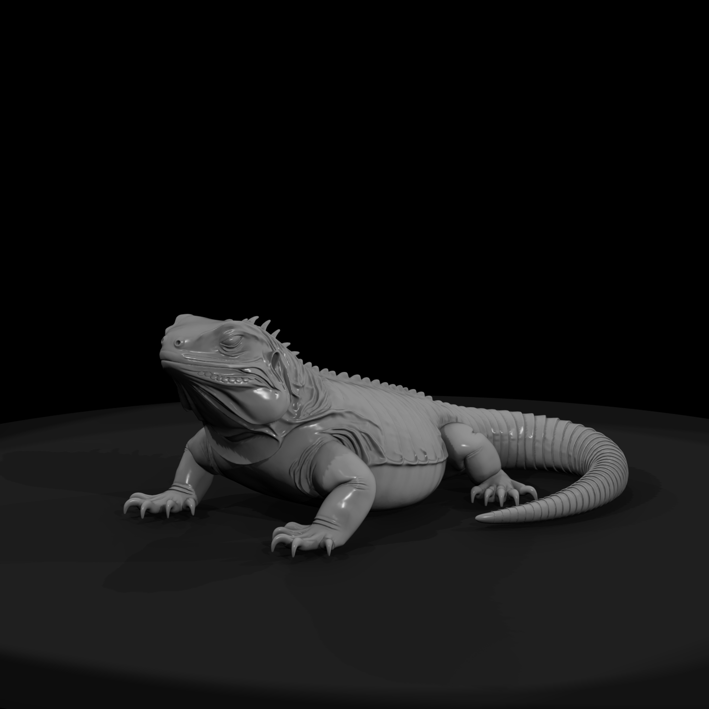 Realistic Iguana Figurine
