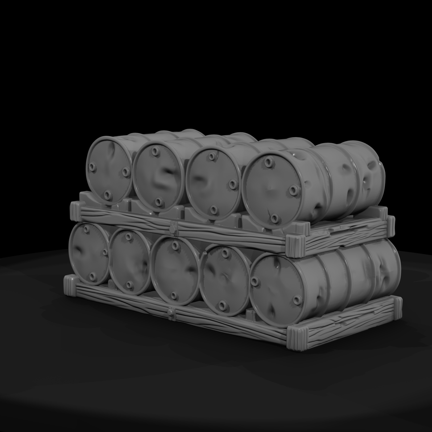 Mil 114 Ww2 Pacific Fuel Drum Stack