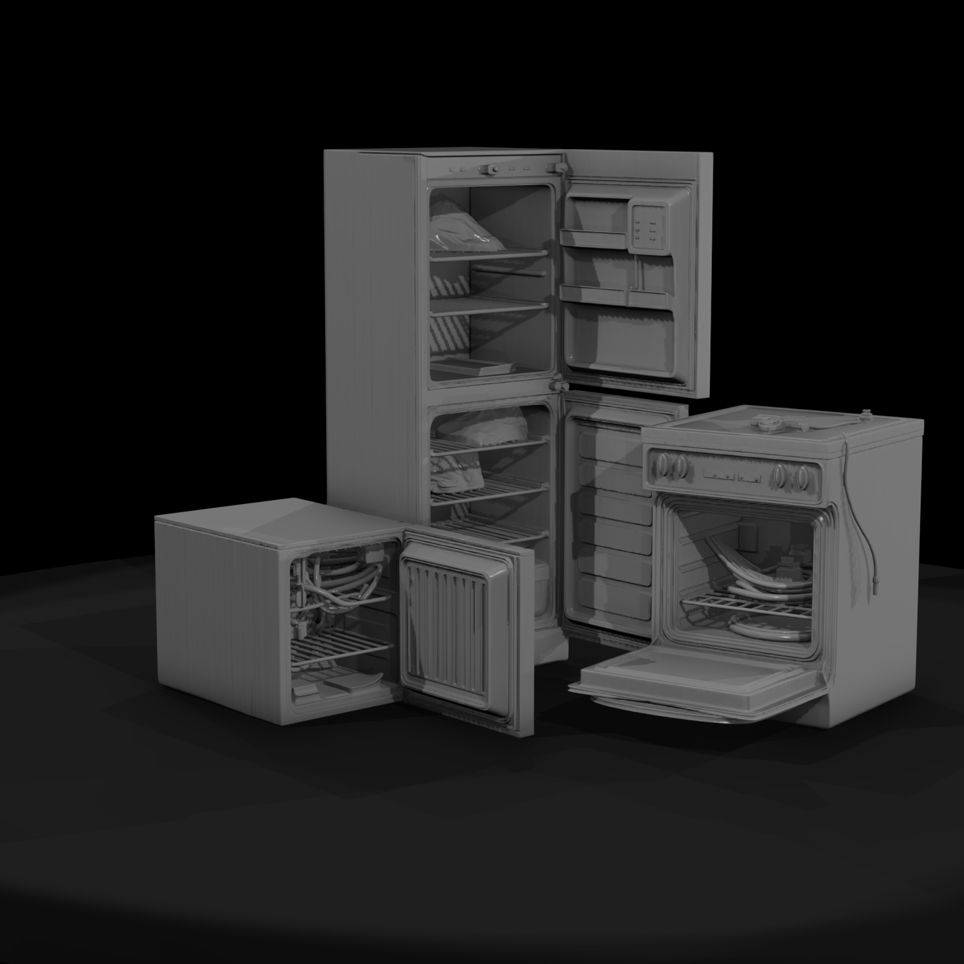Weathered Vintage Kitchen Appliance Pack
