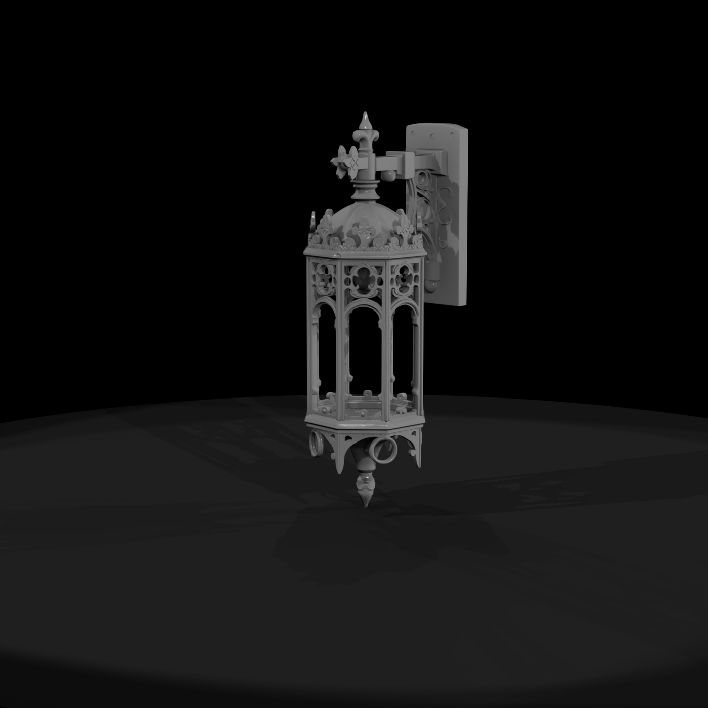 Gothic Revival Ornate Wall Lantern