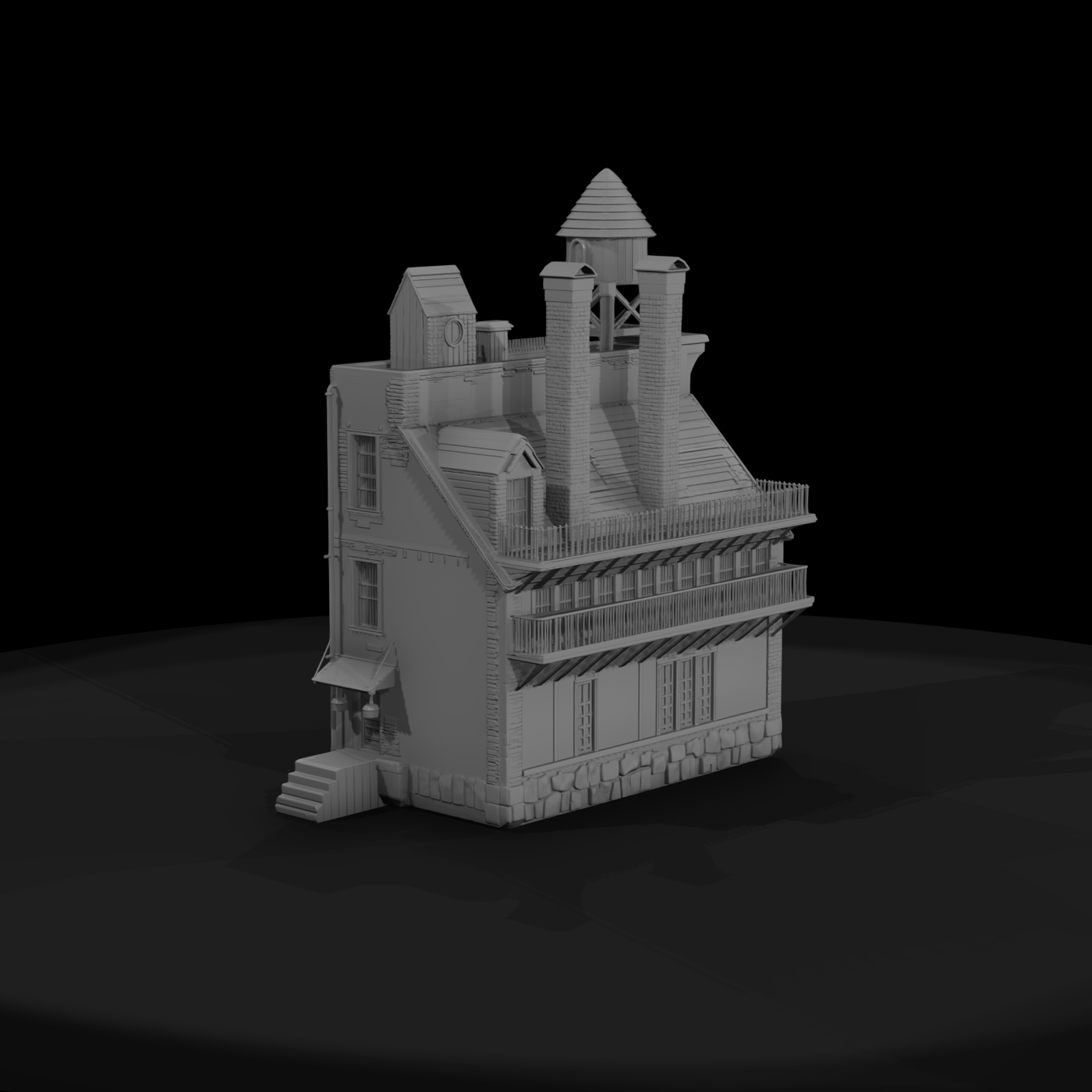 Urban Townhouse with Rooftop Water Tower