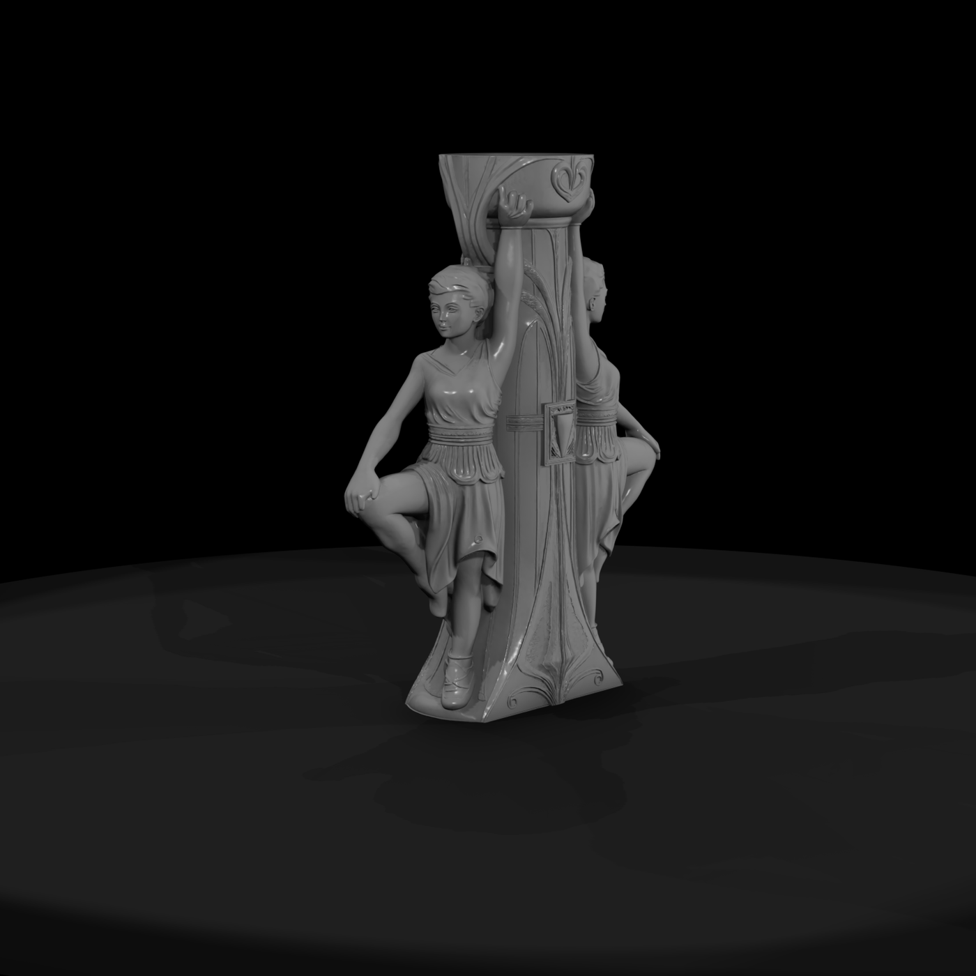 Art Deco Caryatid Column
