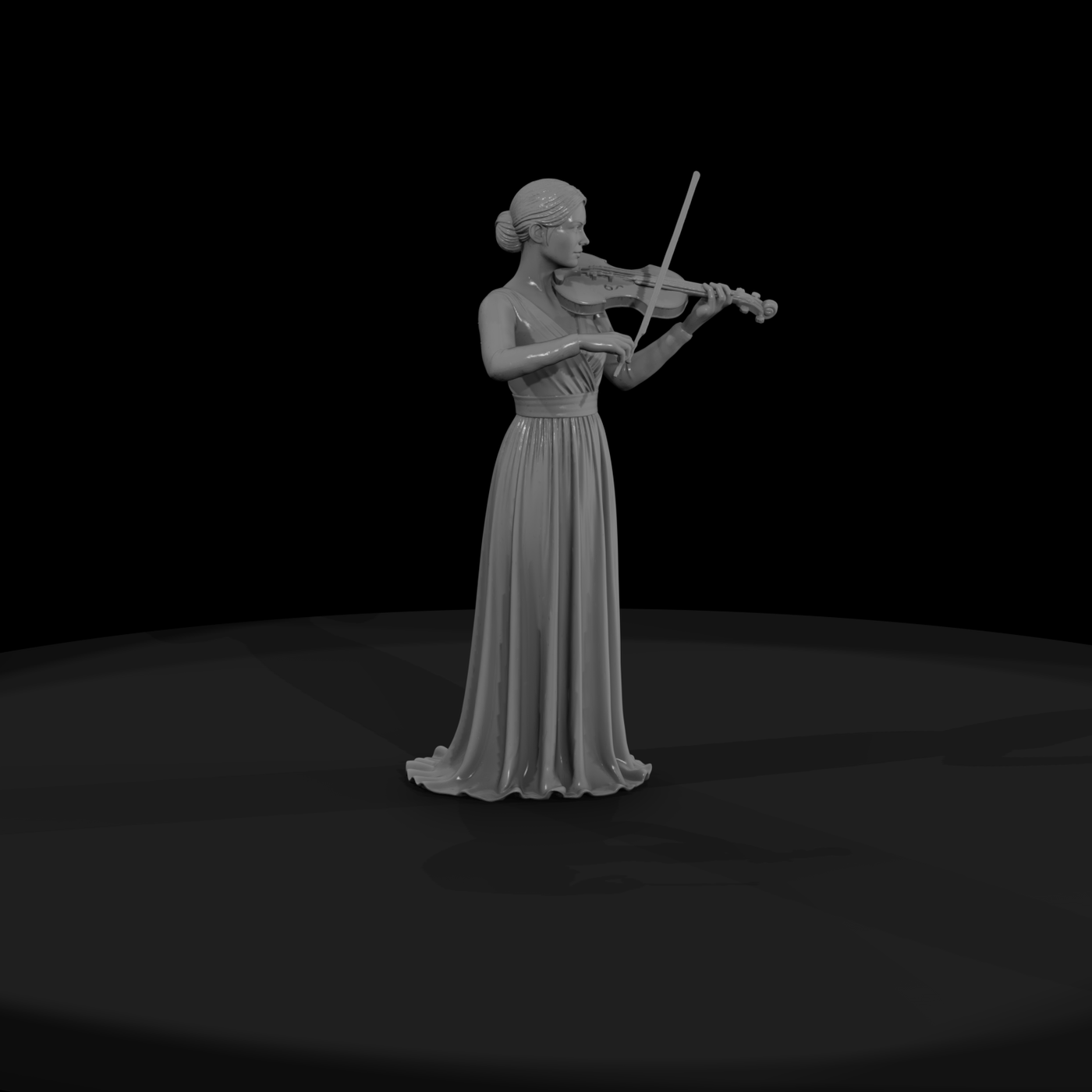 0181 Musician Violinist Standing