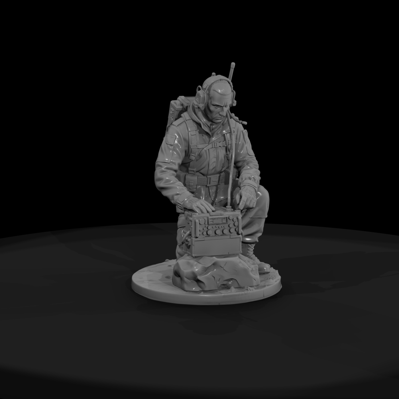 Poparc 0112 Bunker Radio Operator Alternate Pose
