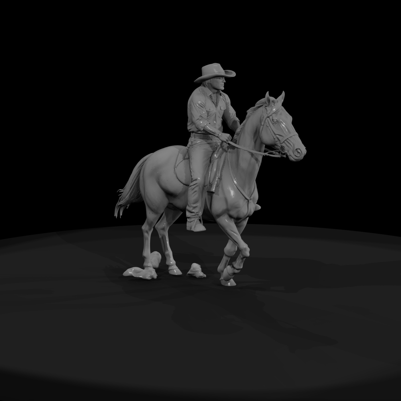 Cowboy on Horse — Mounted ( Compatible)