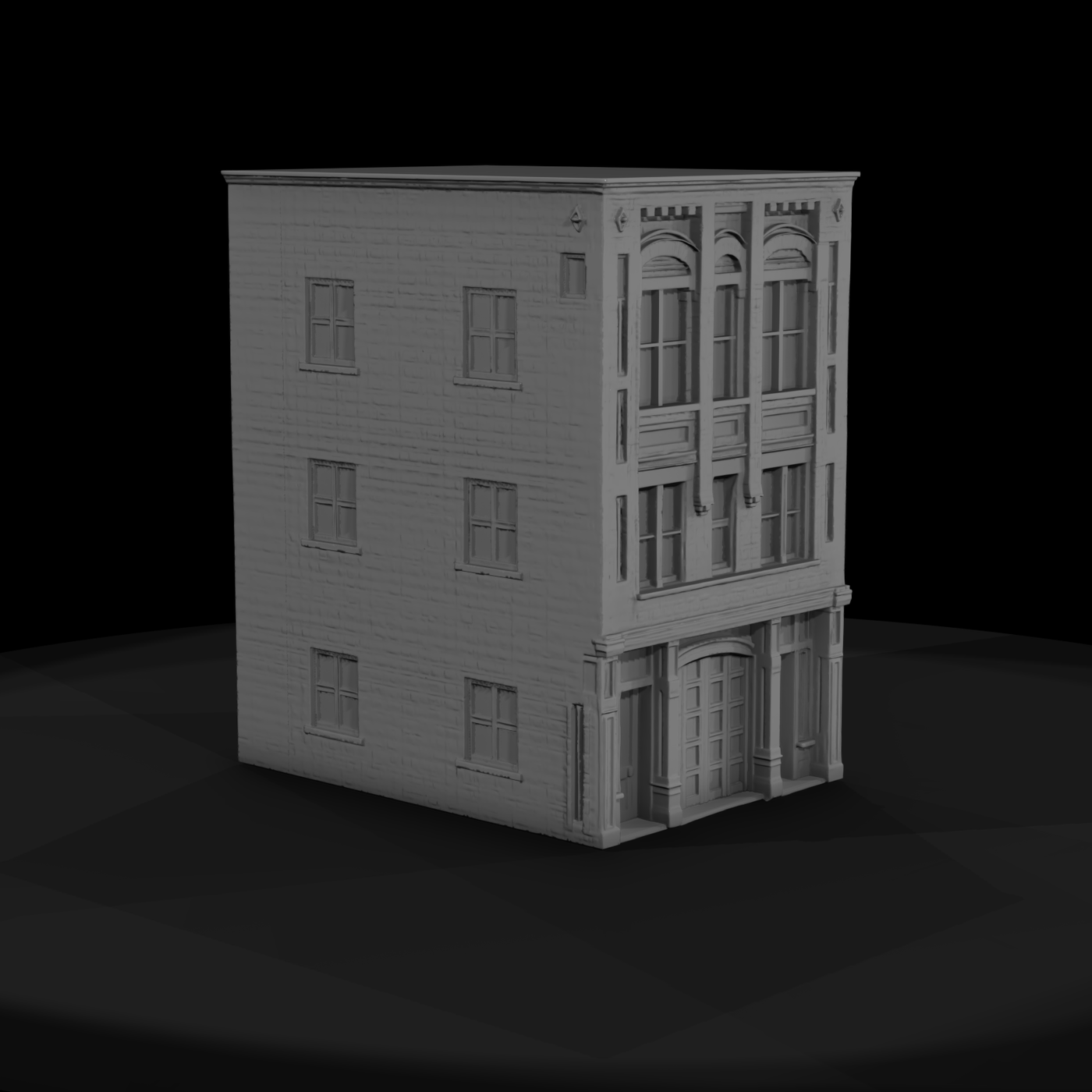 Single-Bay Garage Firehouse — 1920s Beaux‑Arts Brick Facade