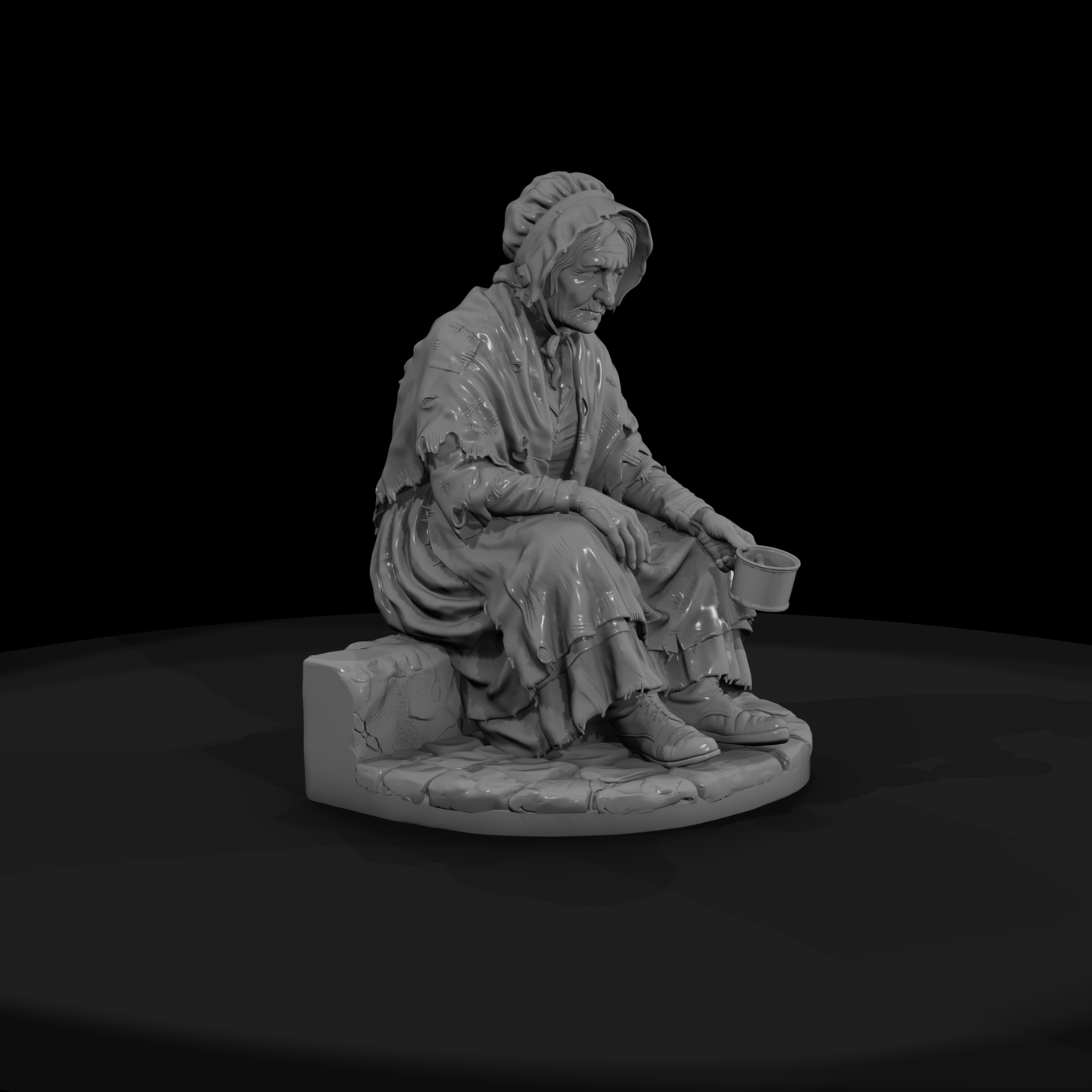 Vag 015 Victorian Old Beggar Woman