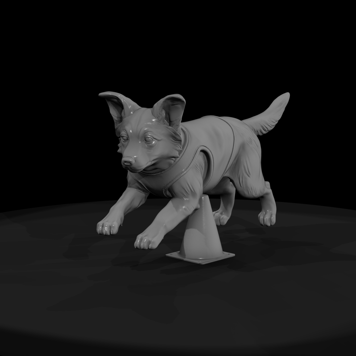 Stylized Agility Racing Puppy