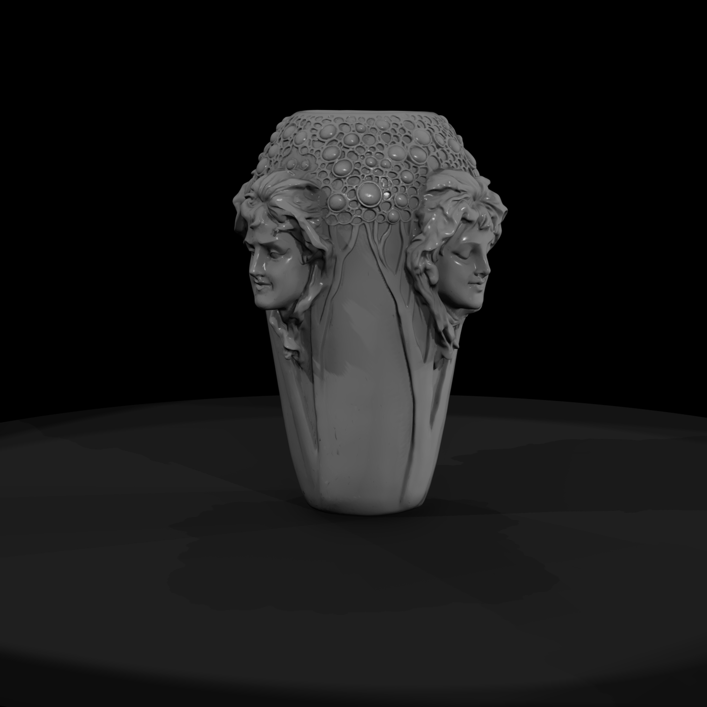 Art Nouveau Maiden Vase