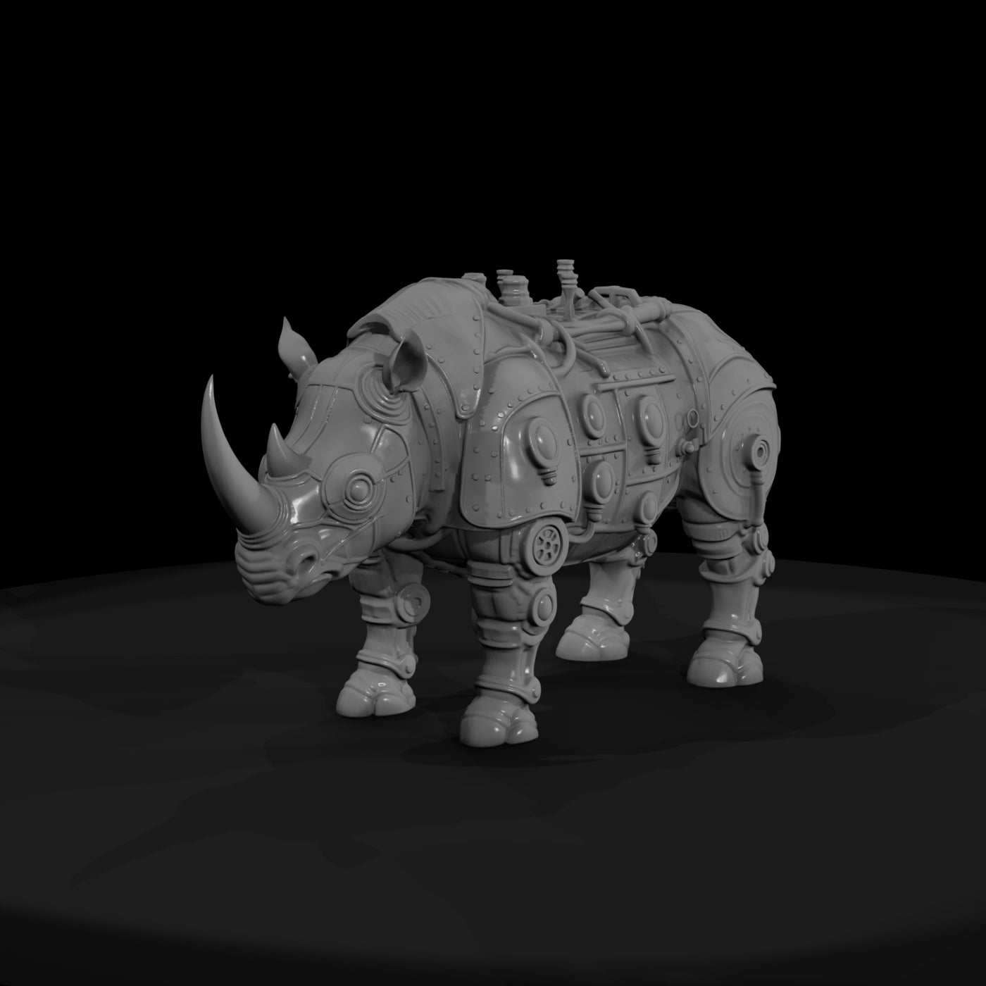 nightmare-clockwork-creatures-mechanical-rhino