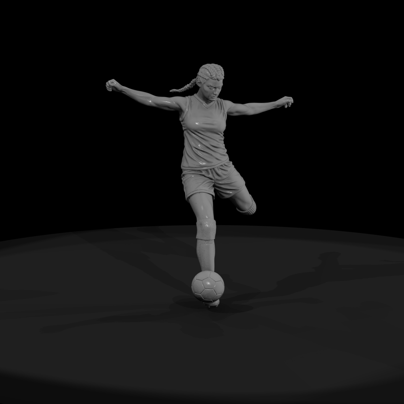 0071 Sports Soccer Player F Kicking