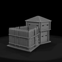 mil-041-wild-west-fort-stockade-corner-blockhouse — thumbnail 2