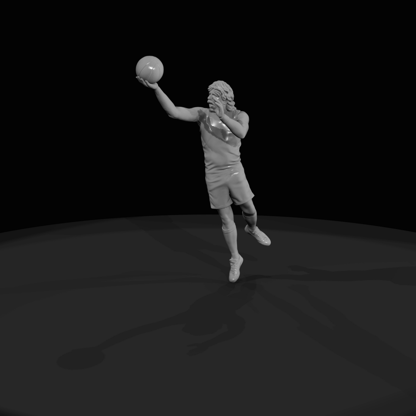 Leaping Basketball Player