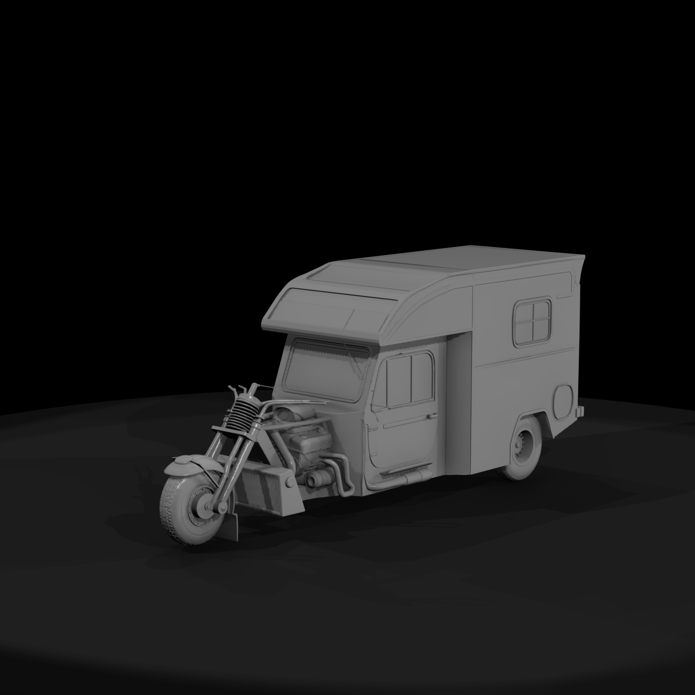 Stylized Chopper Trike RV Camper