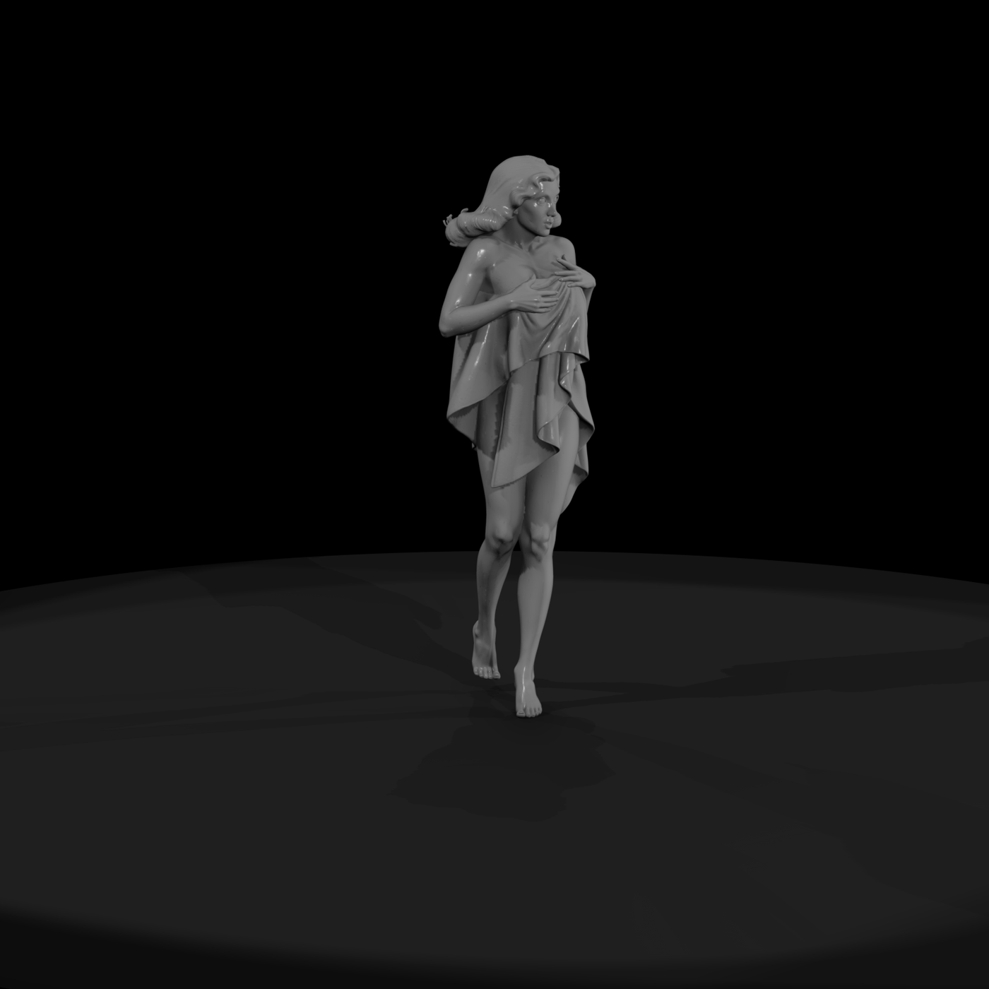 Woman Wrapped in a Towel