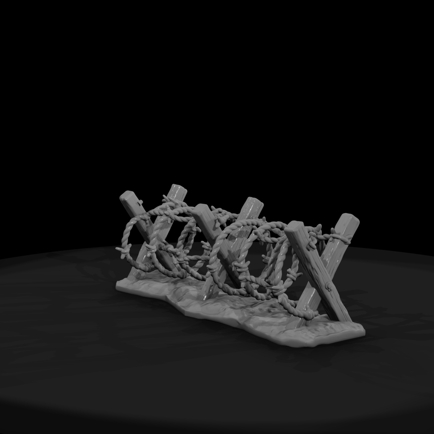 Thick Barbed Wire Post Set