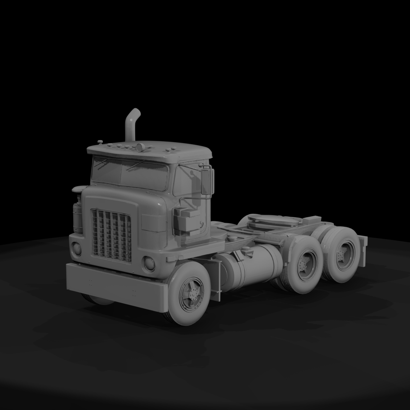 Vintage International Long‑Hood Semi Truck
