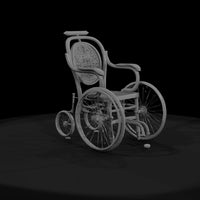 manual-wheelchair-3d-model — thumbnail 4