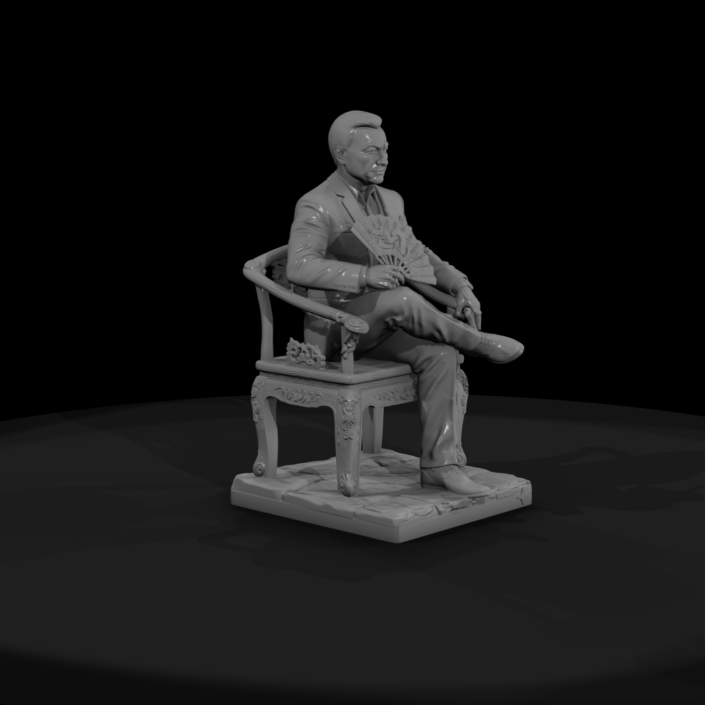 Crime Syndicate Boss on His Throne