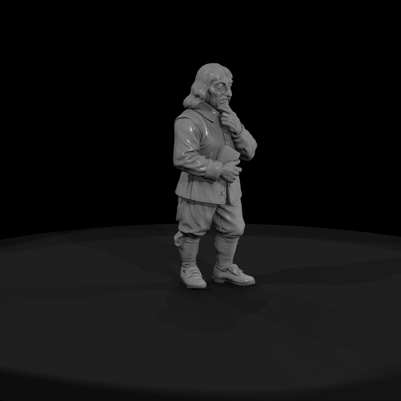 Hist 0130 Historical Rene Descartes Miniature Figu