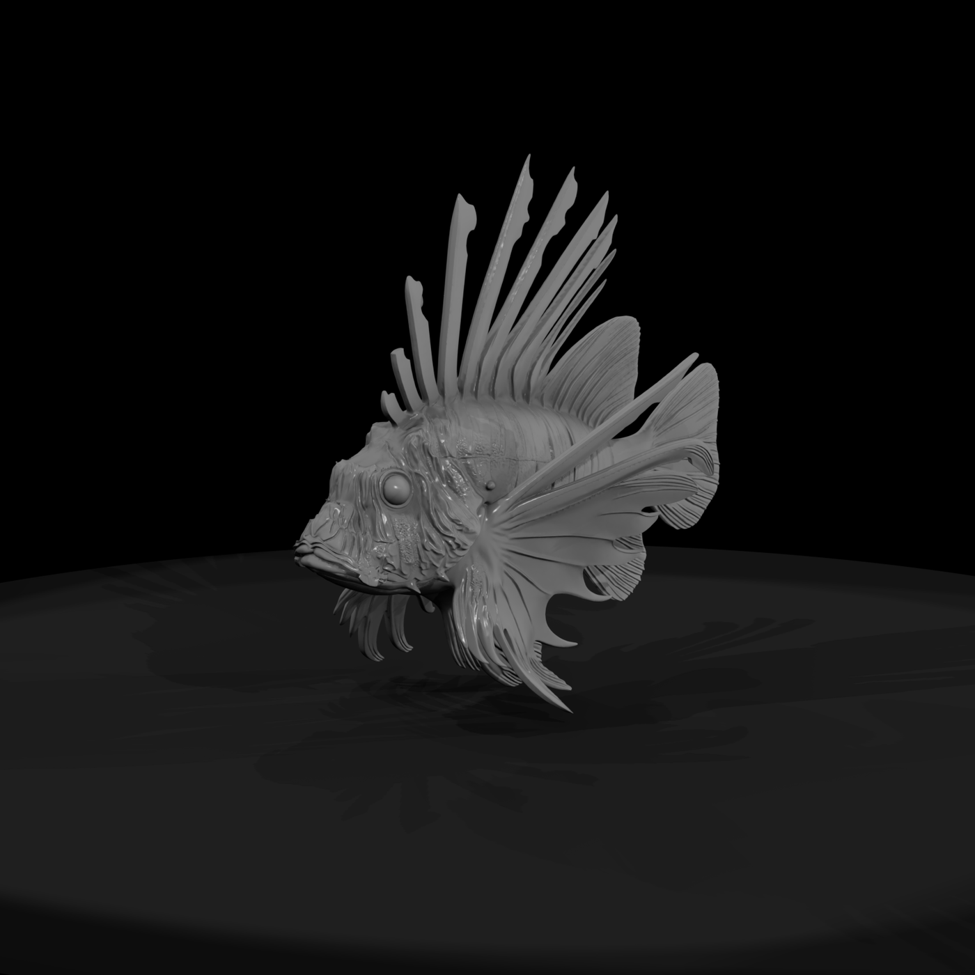 Lionfish Sculpture & Aquarium Display