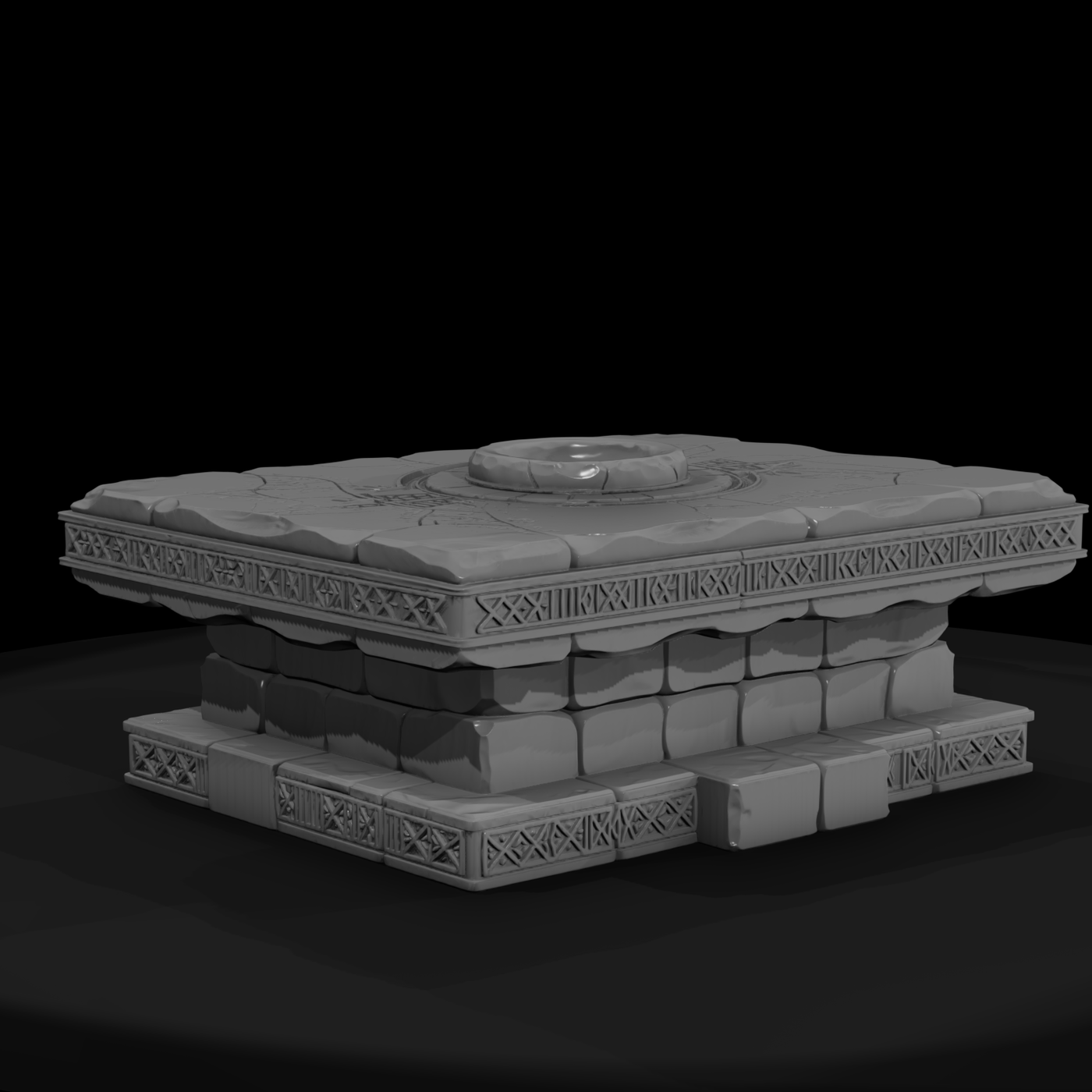 Runic Ritual Stone Altar