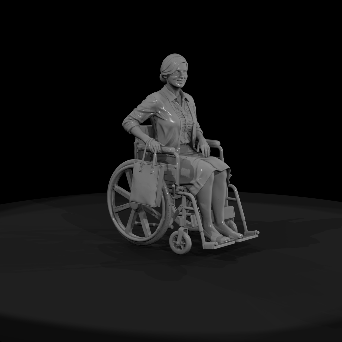 Woman Seated in a Wheelchair