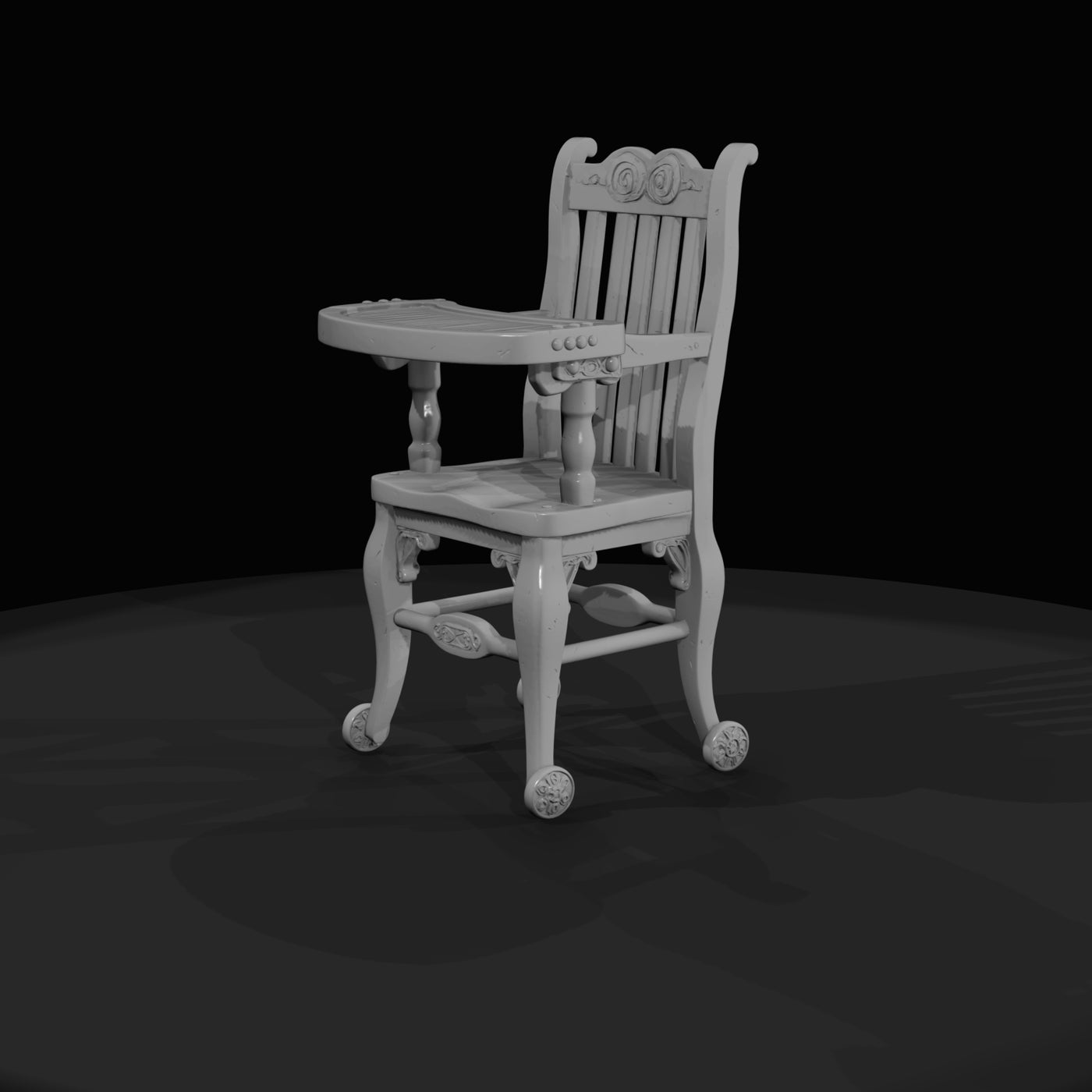 antique-wooden-high-chair