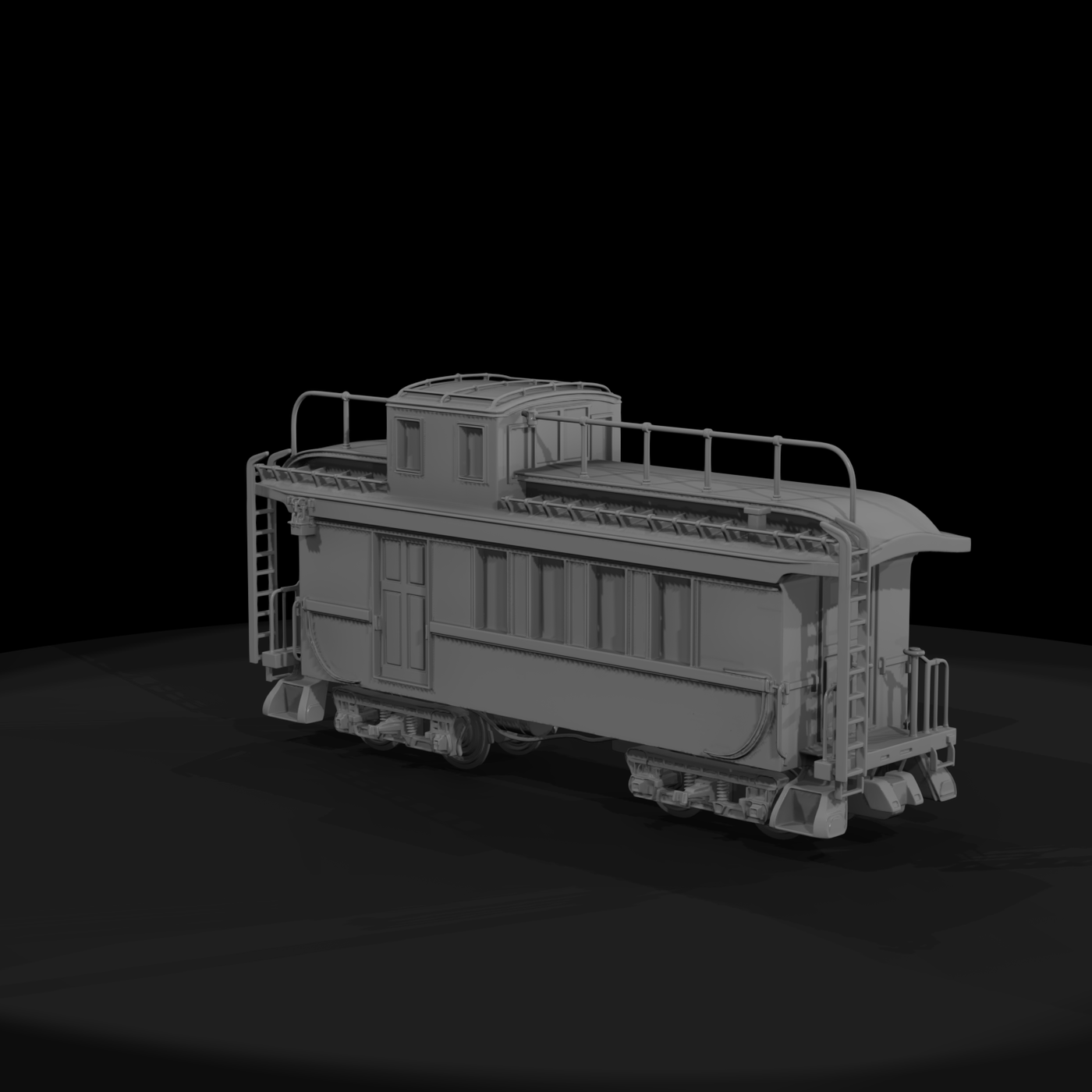 Vintage Cupola Railroad Caboose
