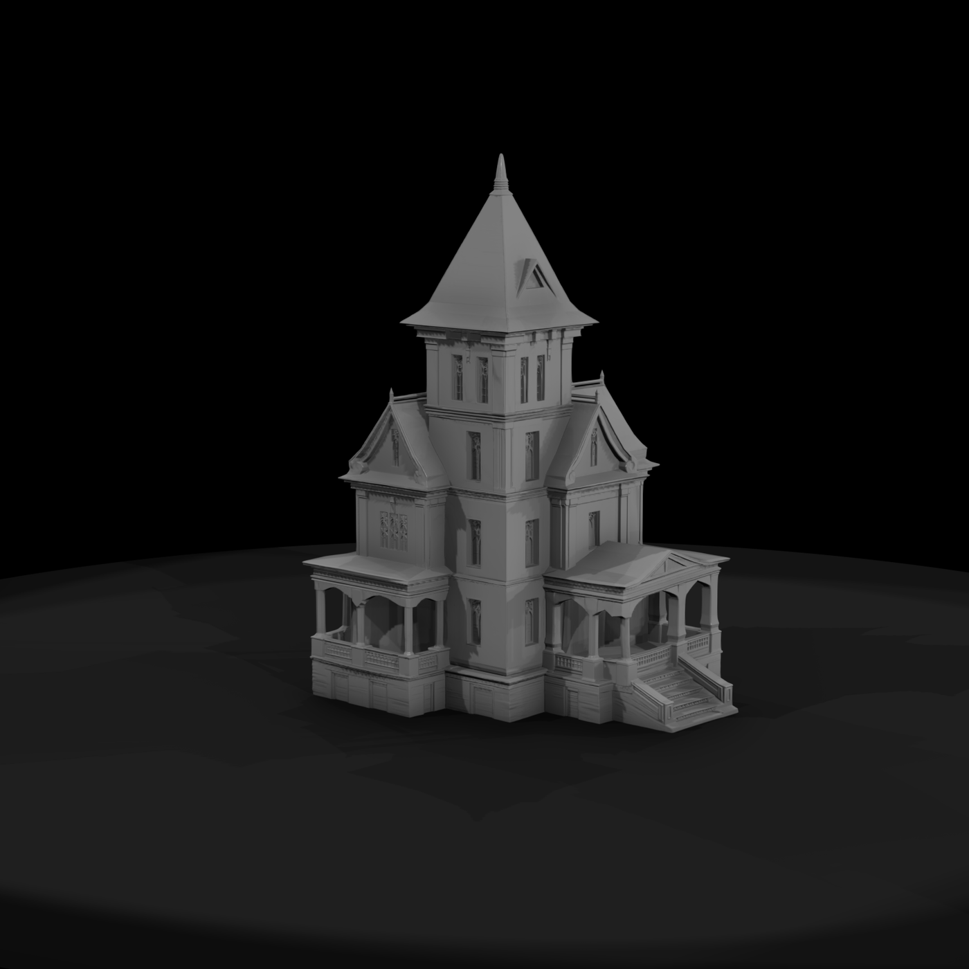 Victorian Gothic Tower Mansion