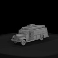 clay-shaded-vintage-emergency-utility-truck-3d-mod — thumbnail 3
