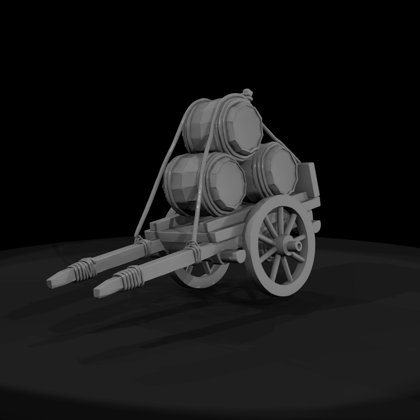 Medieval Barrel Cart