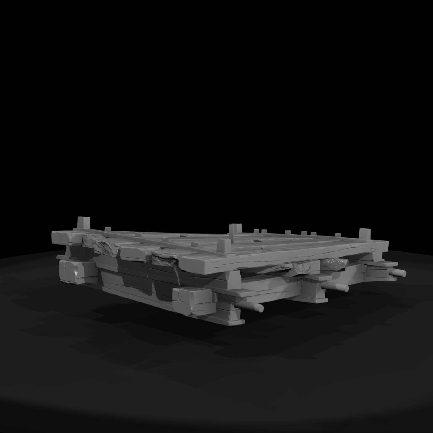 Weathered Dock Section — Pier Platform