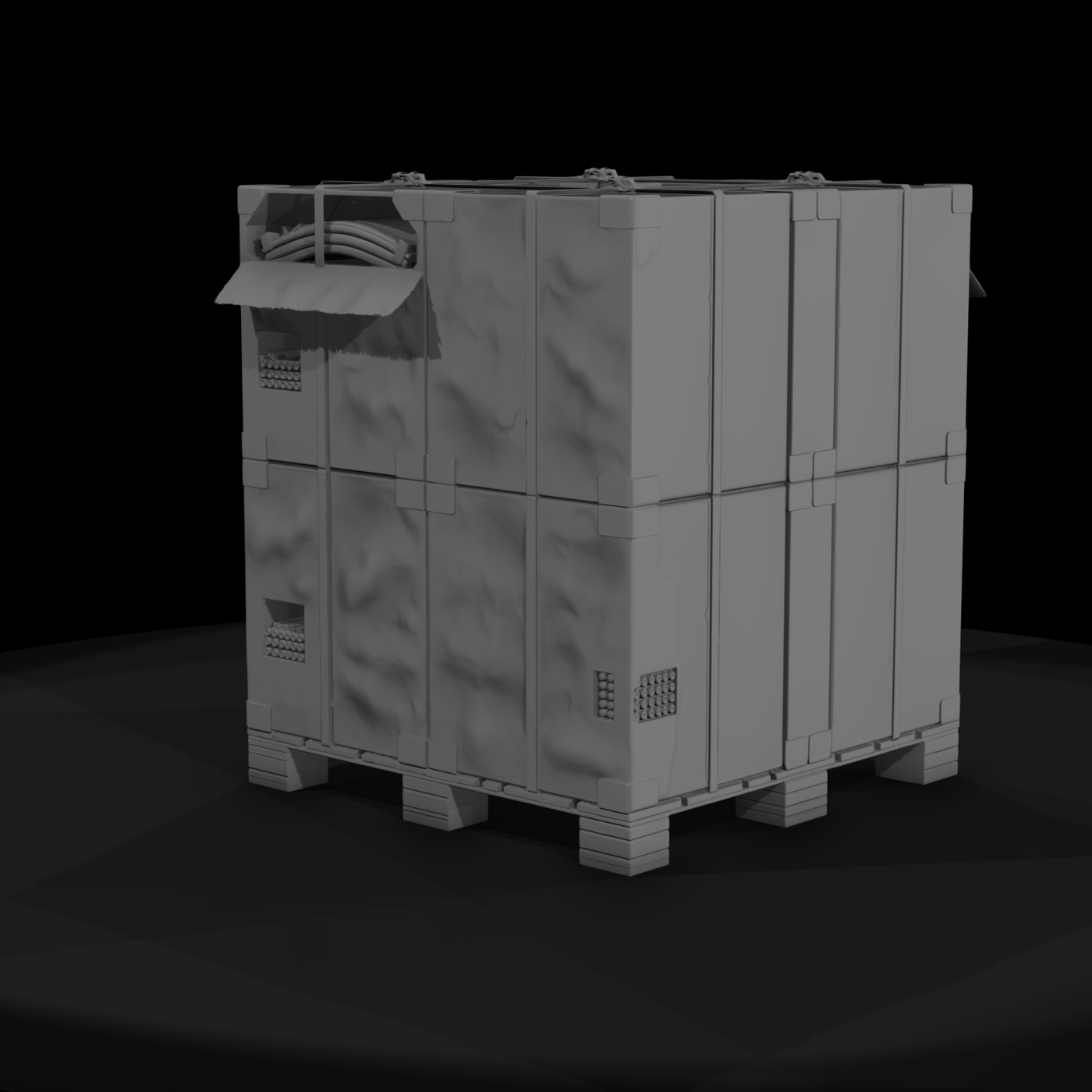 Industrial pallet shipping crate