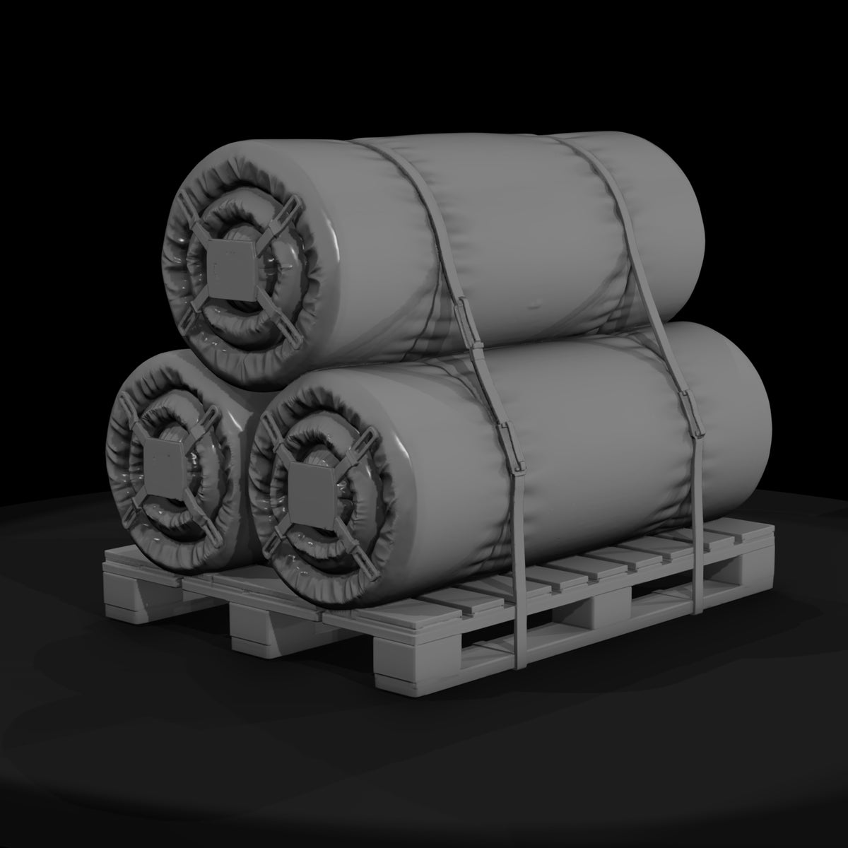 rolled-cargo-on-pallet-with-ratchet-straps-diorama-prop-734946