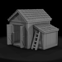stylized_wooden_garden_shed_3d_model — thumbnail 2