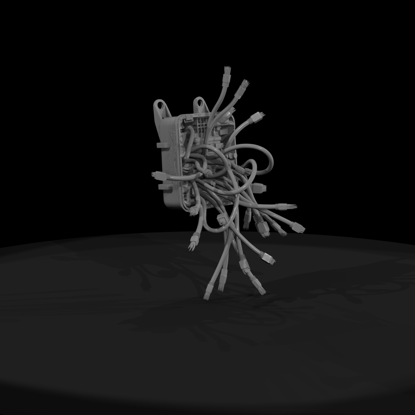 Stylized Damaged Electrical Junction Box