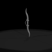 curved-double-blade-dagger-miniature-diorama-tabletop-prop-803679 — thumbnail 3