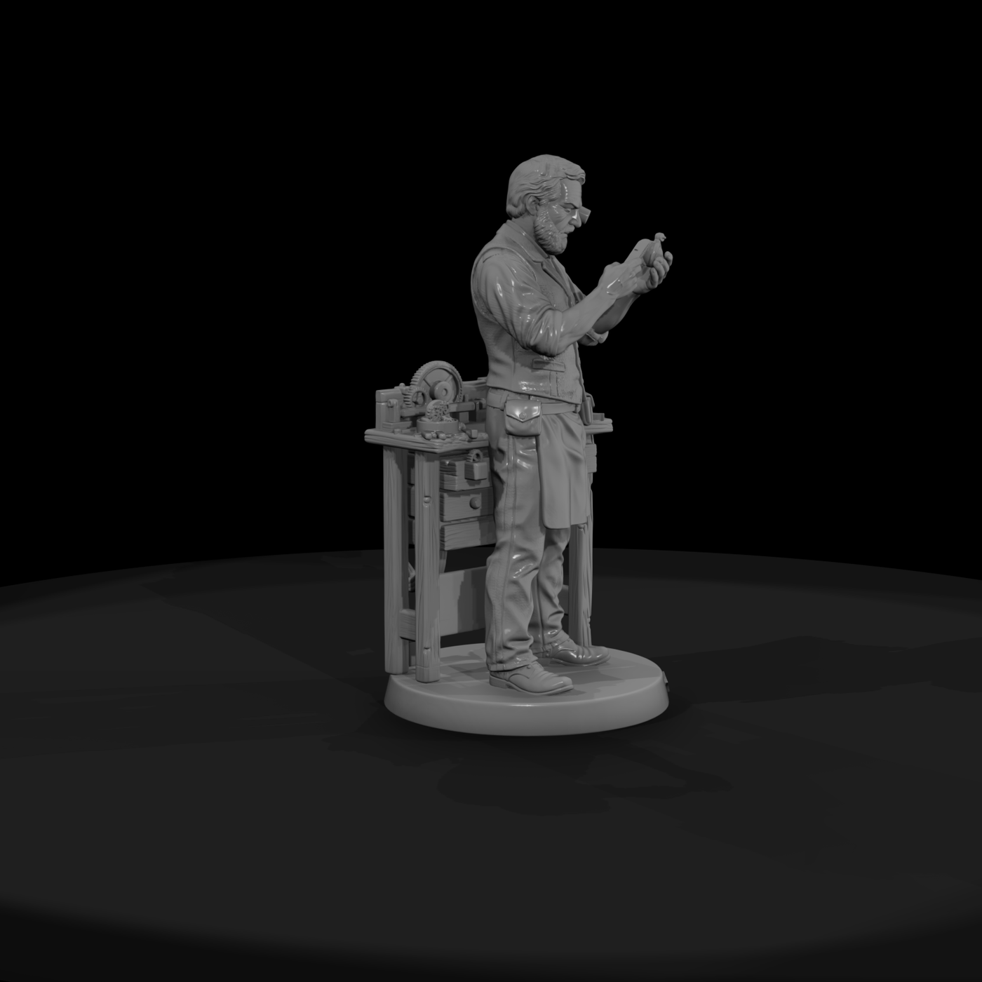 Old West Watchmaker at His Bench