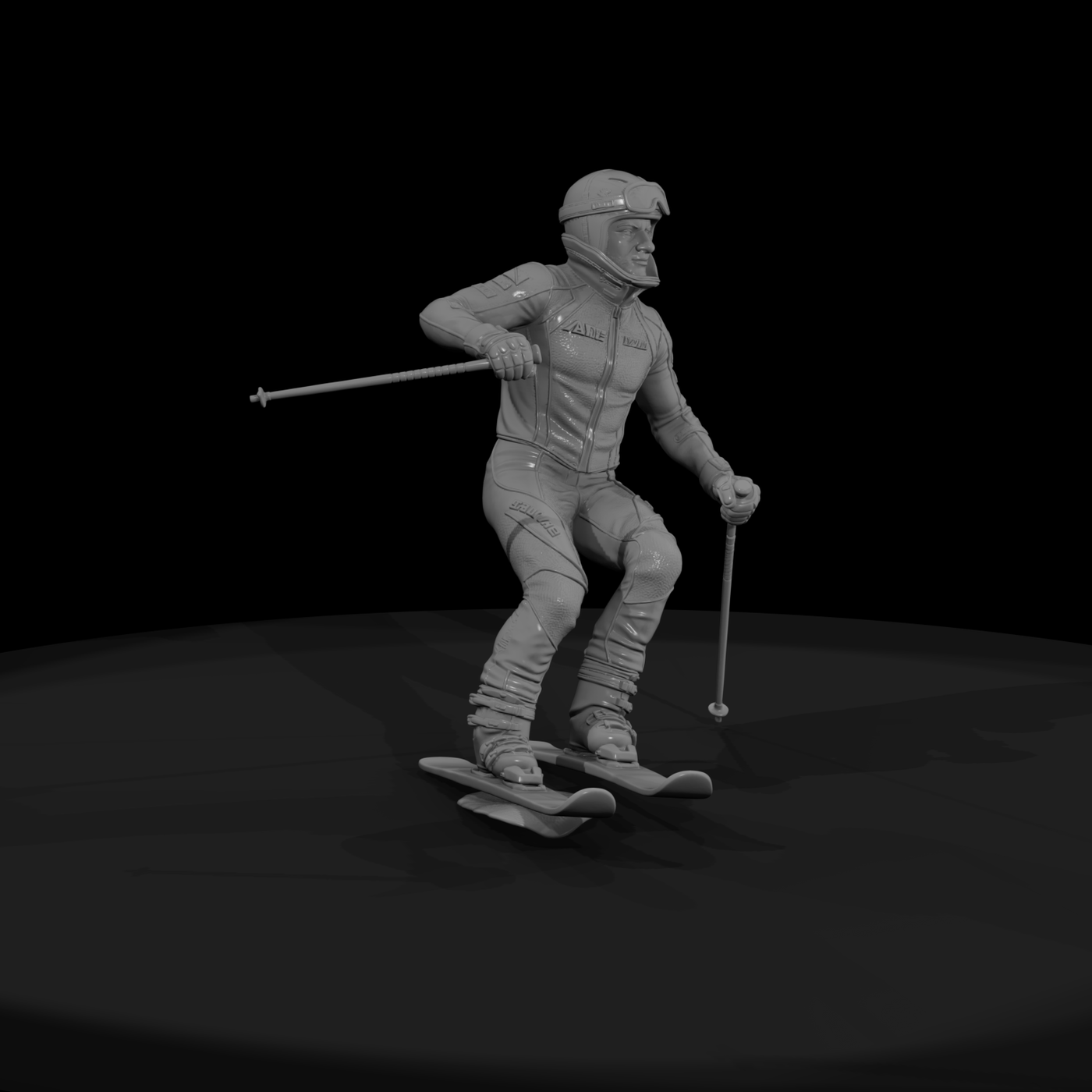 Downhill Slalom Ski Racer