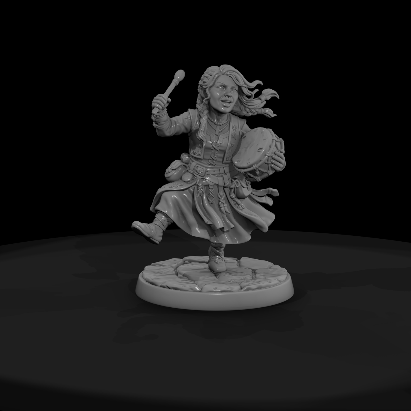 Halfling Bard with Tambourine