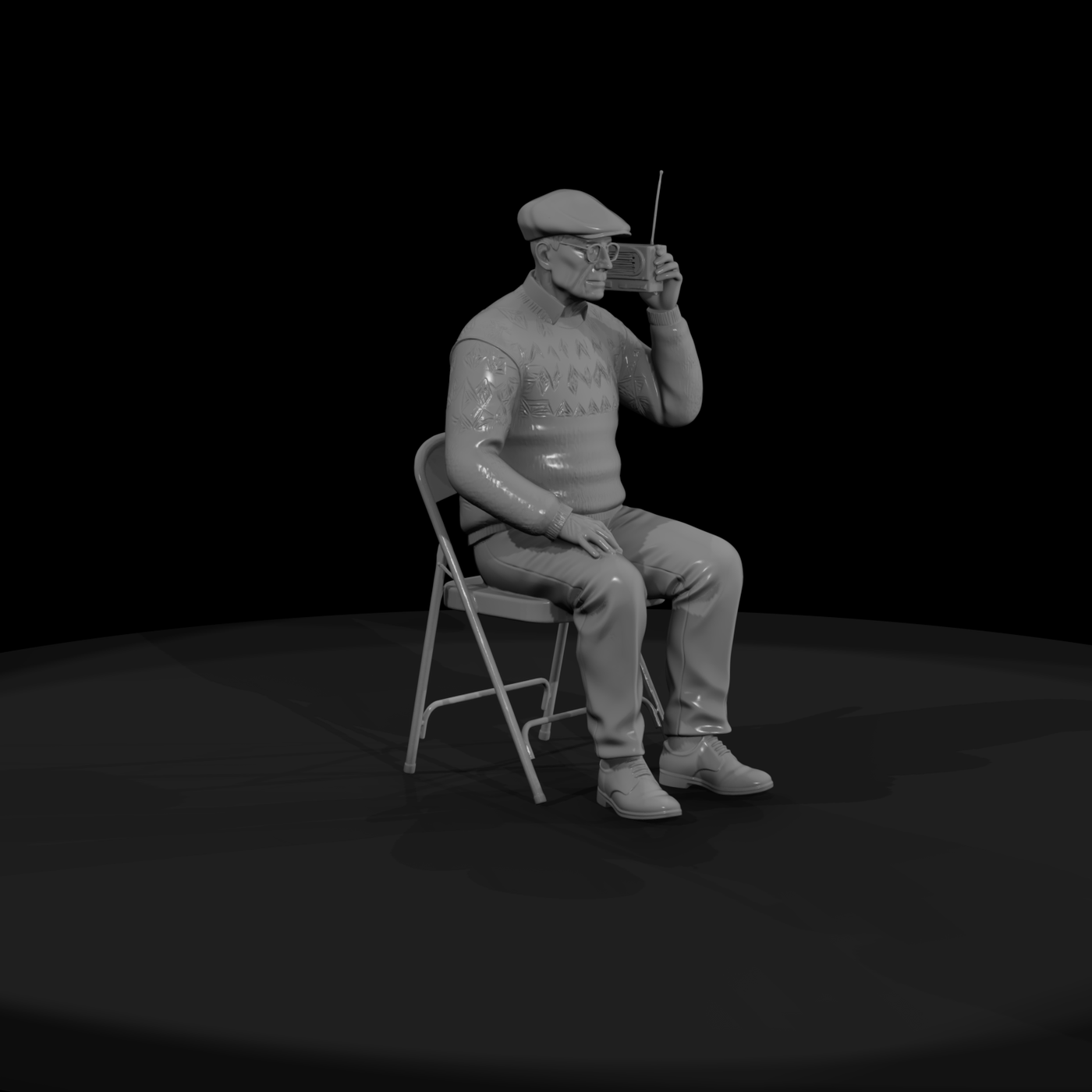 Elderly Man with Camera
